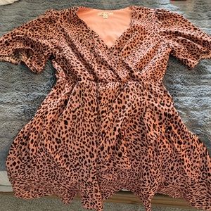 Francesca’s Pink Cheetah Dress